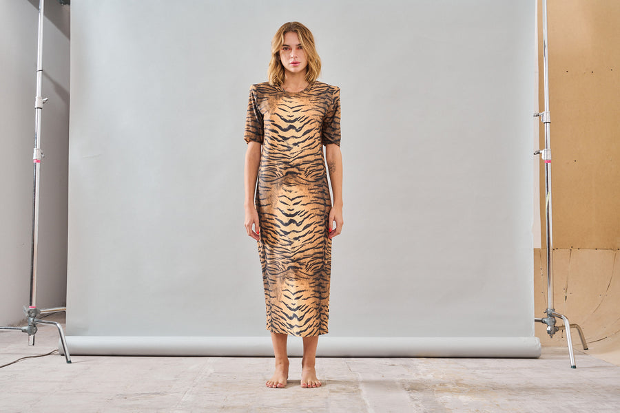 Vestido Fauna Tigre