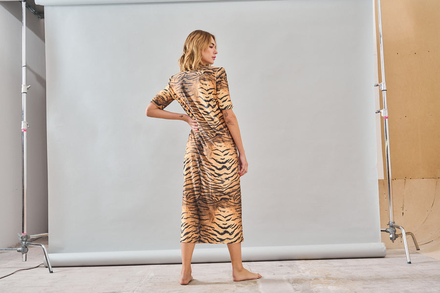 Vestido Fauna Tigre