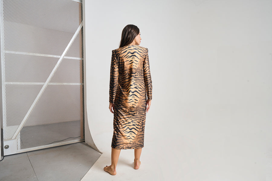Vestido Manga Larga Páramo Tigre